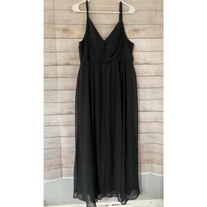Torrid Black Smocked Back Sweetheart Maxi Dress Size 2 2X Plus